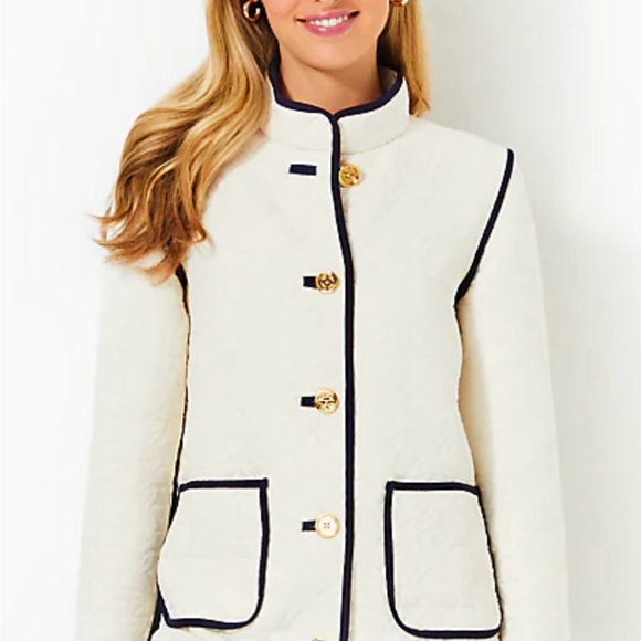 Lilly Pulitzer Georgine Quilted Jacket PreppyChic Resortwear NWT Size 4 - Picture 3 of 8
